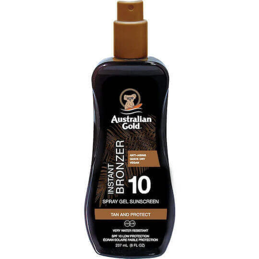 Australian Gold Instant Bronzer Body Sun Protection Gel SPF10 Спрей для тела 237 мл: цены и характеристики