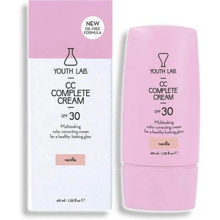 Лаборатория Молодости. Complete CC Vanilla Light Ванильный легкий дневной крем для лица с SPF30 для увлажнения, устранения пятен и покраснений с ниацинамидом 40 мл