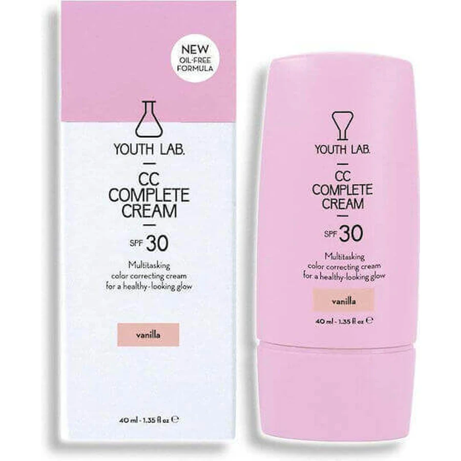 Лаборатория Молодости. Complete CC Vanilla Light Ванильный легкий дневной крем для лица с SPF30 для увлажнения, устранения пятен и покраснений с ниацинамидом 40 мл: цены и характеристики