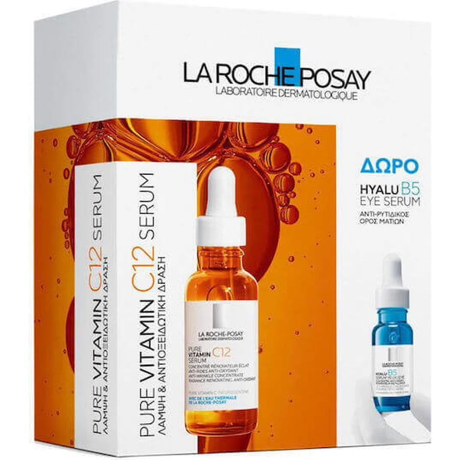 La Roche Posay Pure Vitamin C12 & Hyalu B5 Eye Serum 5ml Сыворотка для лица против морщин с витамином C и салициловой кислотой для детоксикации и сияния 30ml: цены и характеристики