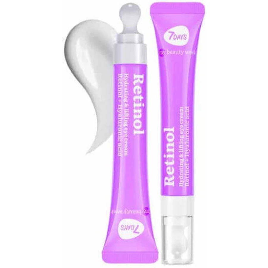 7DAYS Retinol Hydra & Lift Увлажняющий и антивозрастной крем для век против темных кругов с ретинолом и гиалуроновой кислотой 18 мл: цены и характеристики