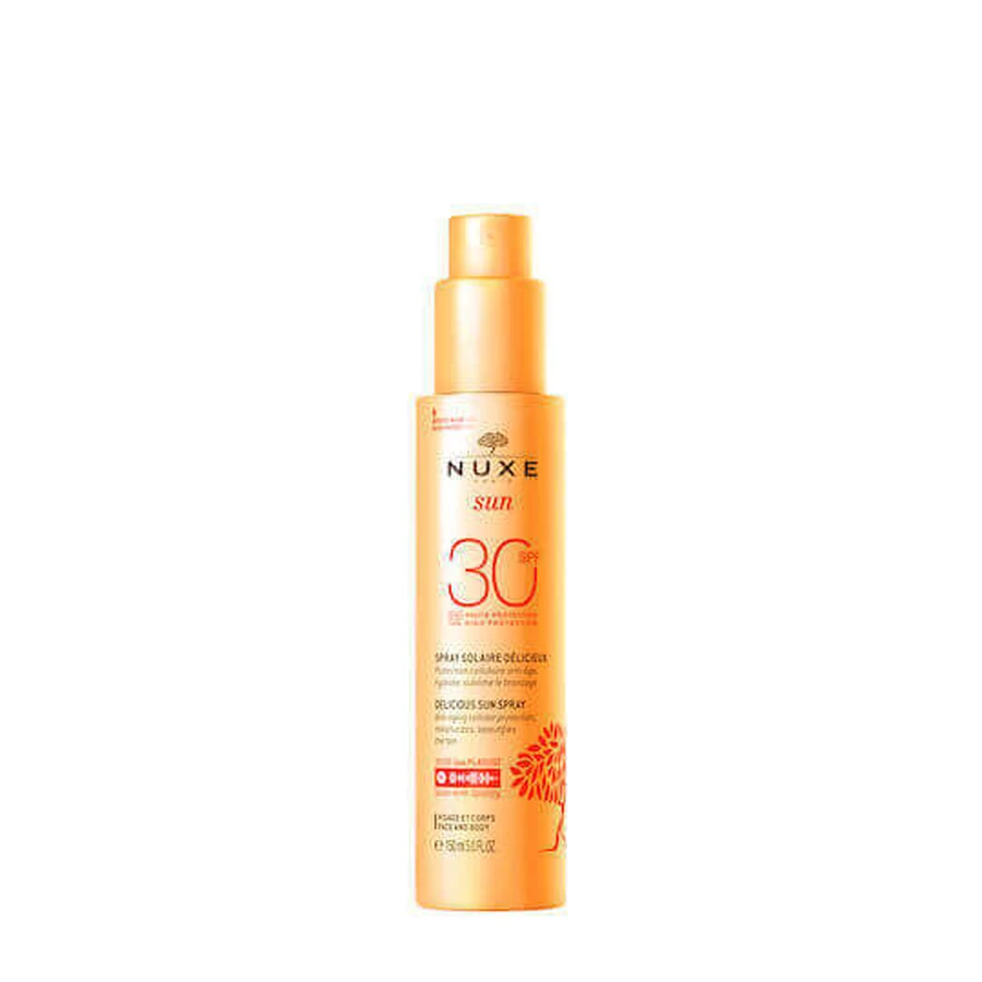 Nuxe Sun Delicious Водостойкий солнцезащитный крем для лица и тела SPF30 спрей 150 мл: цены и характеристики