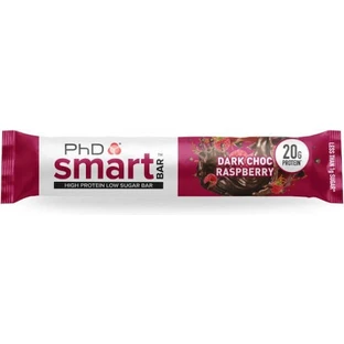 Батончик PhD Smart Bar с 20 г белка и вкусом малины в темном шоколаде 64 г