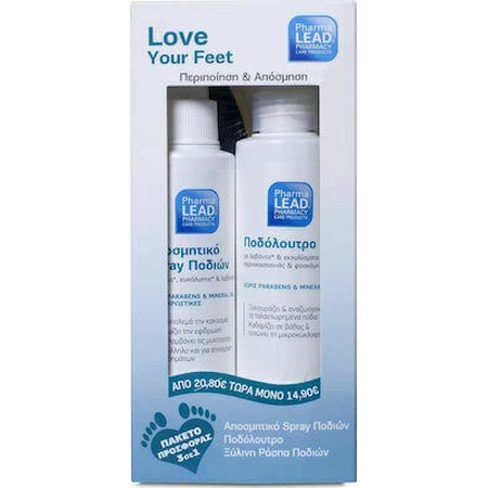 Дезодорант-спрей для ніг Pharmalead Love Your Feet 100 мл, ванна для ніг 150 мл та дезодорант-спрей для ворсу для ніг Wooden Foot Deodorant 150 мл: ціни та характеристики