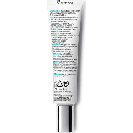 La Roche Posay Pure Light 24-годинний тонізуючий крем для обличчя проти зморшок з гіалуроновою кислотою та центеллою азіатською 40 мл: ціни та характеристики