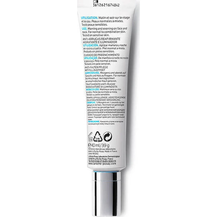 La Roche Posay Pure Light 24-годинний тонізуючий крем для обличчя проти зморшок з гіалуроновою кислотою та центеллою азіатською 40 мл: ціни та характеристики