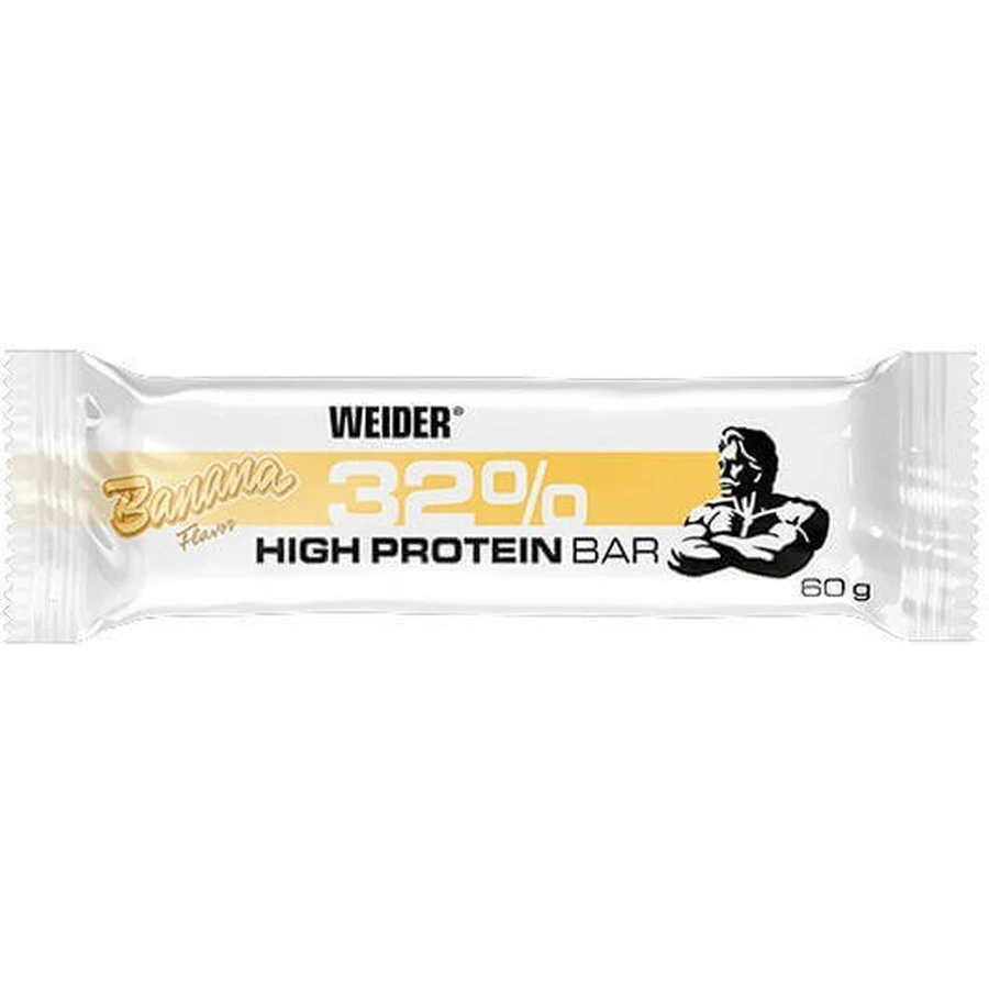 Батончик Weider с 32% протеином и вкусом банана 60гр: цены и характеристики