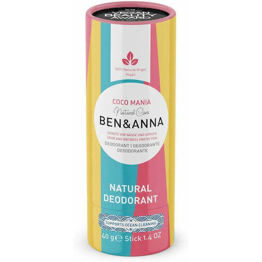 Ben & Anna Coco Mania Натуральний дезодорант Натуральний дезодорант-стік Aluminium Free 40гр: ціни та характеристики