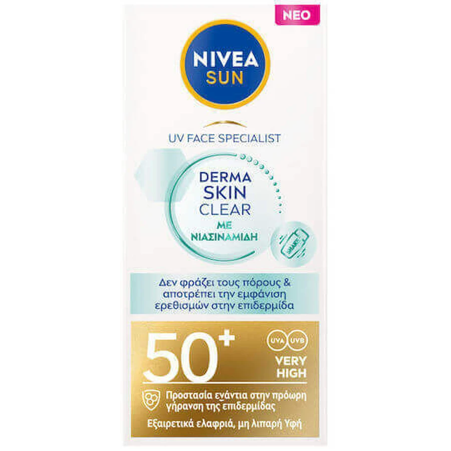 Nivea Sun Derma Skin Clear Солнцезащитный крем для лица SPF50+ 40 мл: цены и характеристики