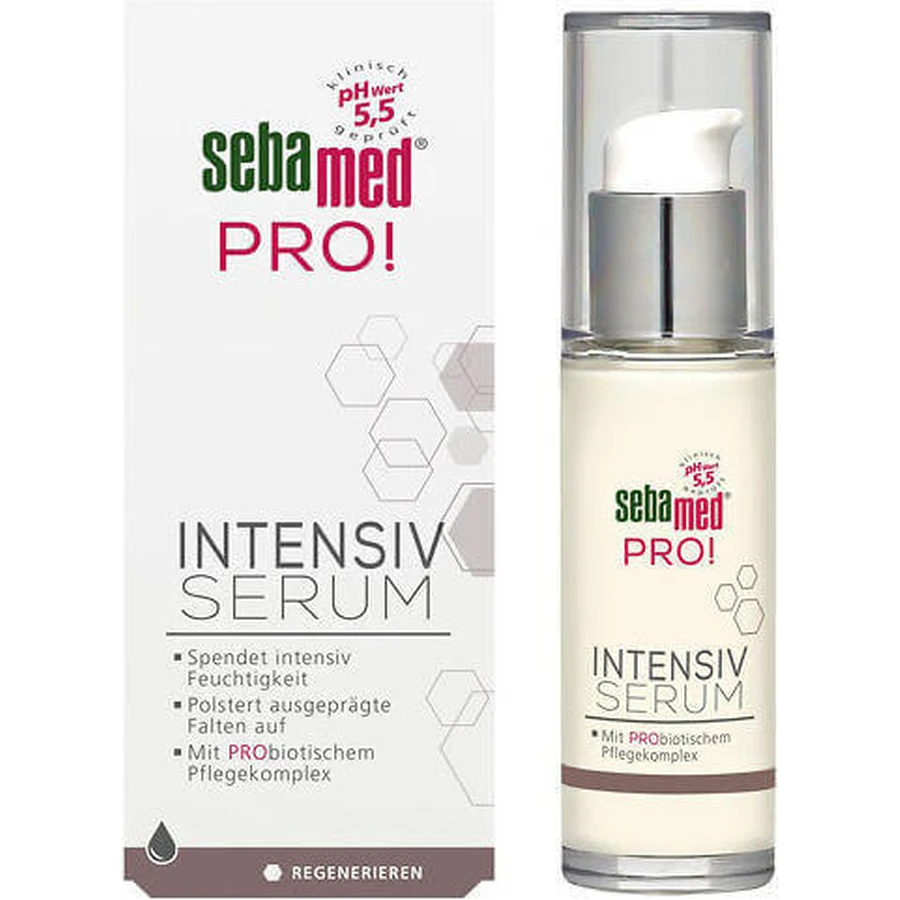 Sebamed Pro! Зволожуюча та омолоджуюча сироватка для обличчя з вітаміном Е та гіалуроновою кислотою для детоксикації та тонізації 30мл: ціни та характеристики