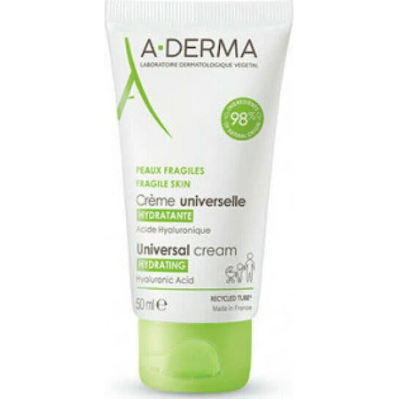 A-Derma Гіалуронова кислота відновлюючий зволожуючий крем для чутливої шкіри 50мл: ціни та характеристики