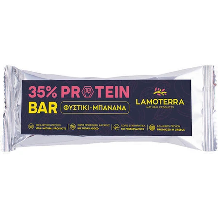 Lamoterra 35% протеїн та арахіс зі смаком банана та арахісу 60гр: ціни та характеристики