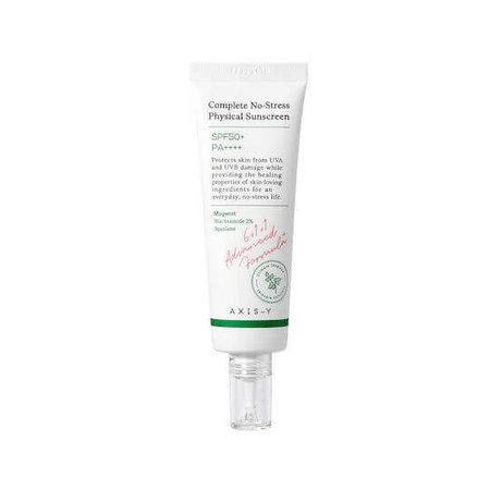 Axis-y Complete No-stress No-stress Физический минеральный солнцезащитный крем для лица SPF50 50 мл: цены и характеристики