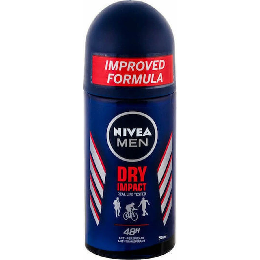 Nivea Men Dry Impact Plus дезодорант-антиперспірант 48 год рулонний 50мл: ціни та характеристики