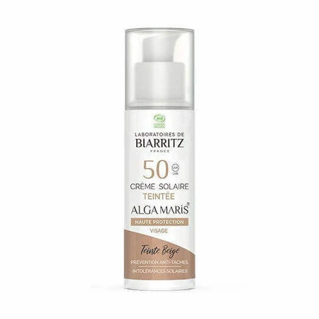 Мінеральний крем для обличчя Laboratories de Biarritz з водостійким сонцезахистом SPF30 з пігментним відтінком 02 Бежевий 50 мл: ціни та характеристики