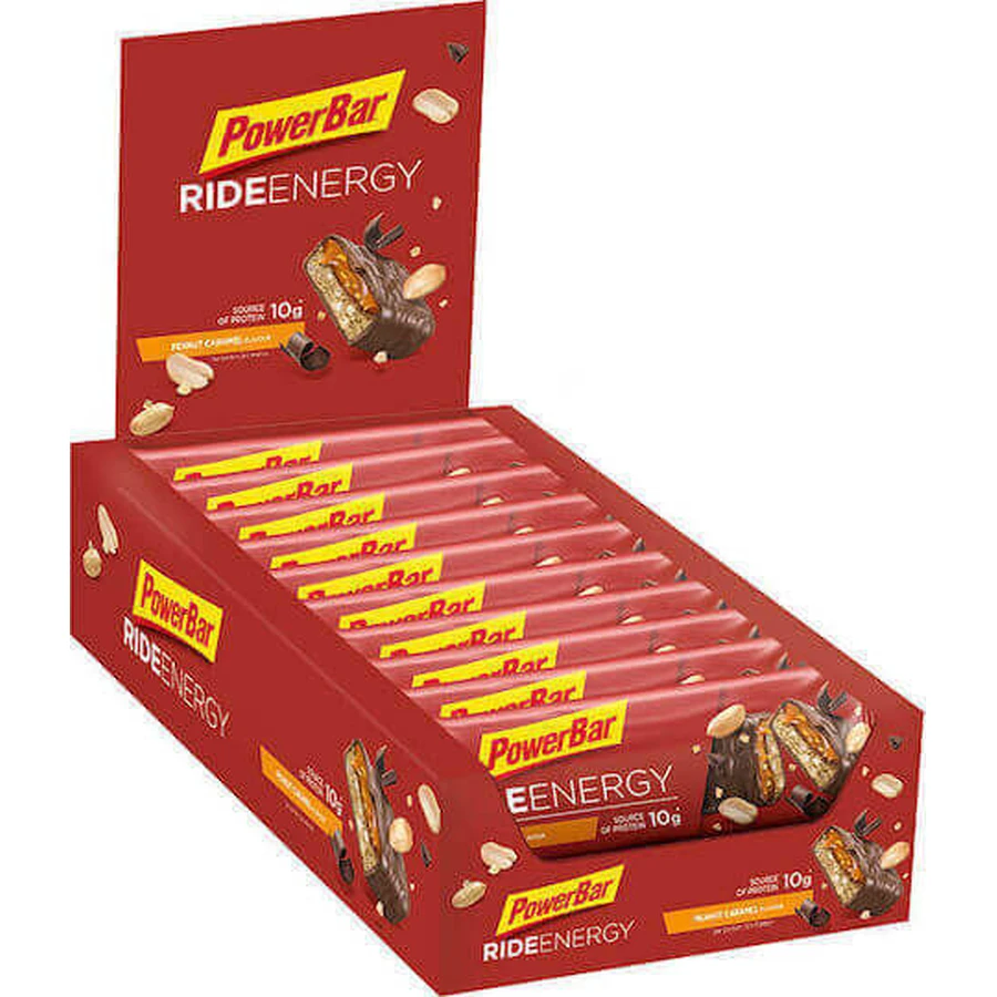 Енергетичні батончики PowerBar Ride з протеїном та арахісовою карамеллю 10г 18х55г: ціни та характеристики