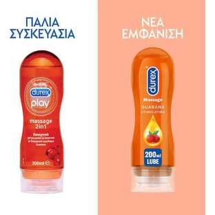 Durex Massage 2 в 1 Гель для вагінальної змазки зі стимулюючим ефектом гуарани 200 мл