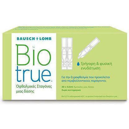 Bausch & Lomb Biotrue Hyaluronic Acid Eye Drops for Dry Eyes 30x0.5ml: цены и характеристики