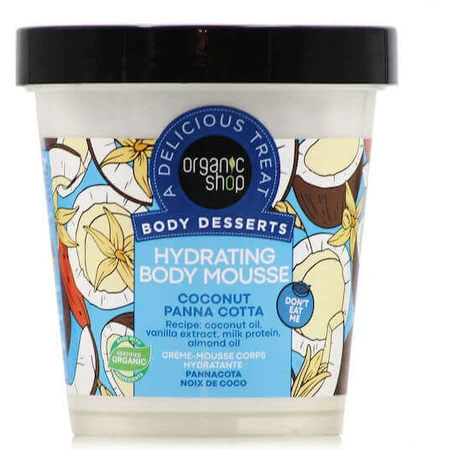 Organic Shop Кокосовий мус Panna Cotta Зволожуючий мус для тіла для всіх типів шкіри 450мл: ціни та характеристики