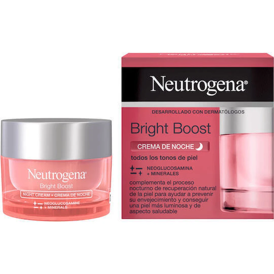 Neutrogena Bright Boost Hydrating and Blemish-Fighting Night Moisturising Face Cream with Hyaluronic Acid 50ml: цены и характеристики
