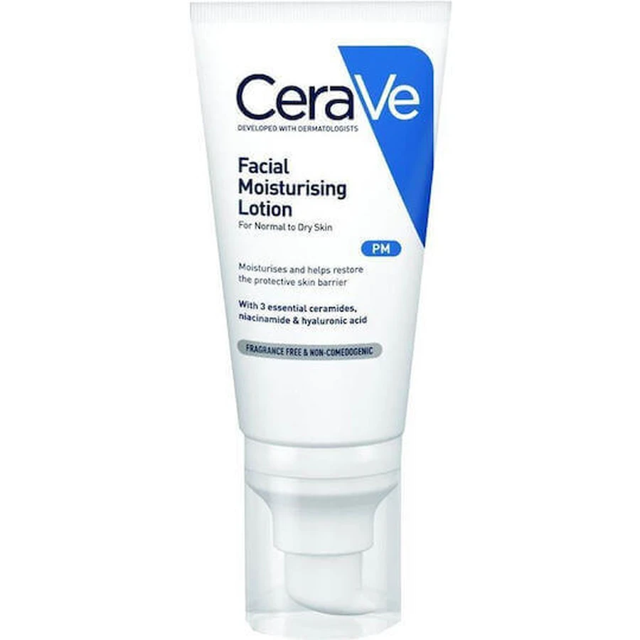 CeraVe PM Light 24-годинний нічний зволожуючий лосьйон для обличчя з гіалуроновою кислотою та ніацинамідом 52мл: ціни та характеристики