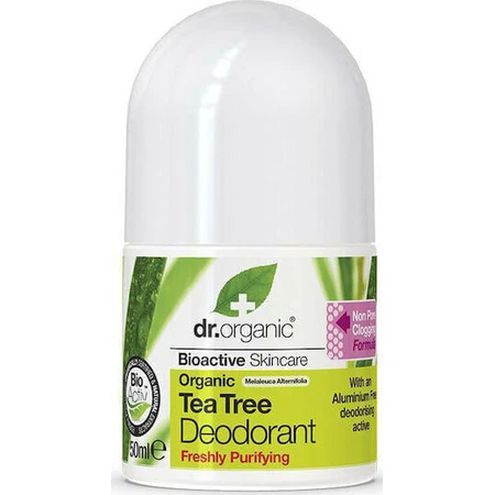 Dr.Organic Tea Tree Натуральний дезодорант-рулон Dr.Organic Tea Tree без вмісту алюмінію 50 мл: ціни та характеристики