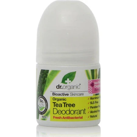 Dr.Organic Tea Tree Натуральний дезодорант-рулон Dr.Organic Tea Tree без вмісту алюмінію 50 мл: ціни та характеристики