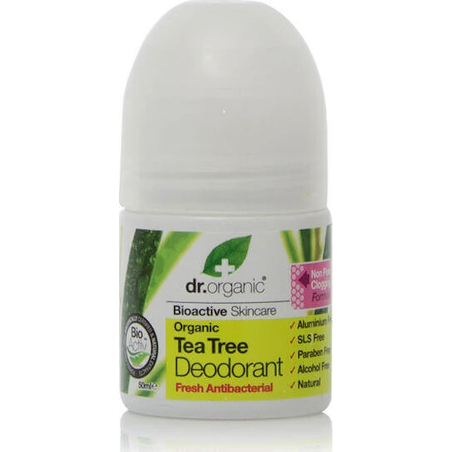 Dr.Organic Tea Tree Натуральний дезодорант-рулон Dr.Organic Tea Tree без вмісту алюмінію 50 мл: ціни та характеристики