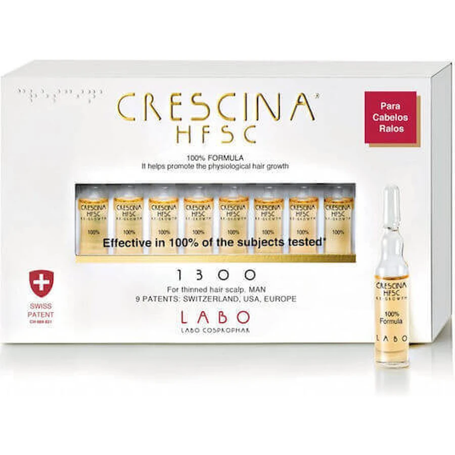 Labo Crescina HFSC 1300 Man Hair ампула від випадіння волосся для чоловіків 20х3,5мл: ціни та характеристики