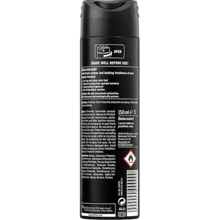 Nivea Men Deep Carbon Beat 48h Антиперспирант-дезодорант 48h Дезодорант-спрей 150 мл: цены и характеристики