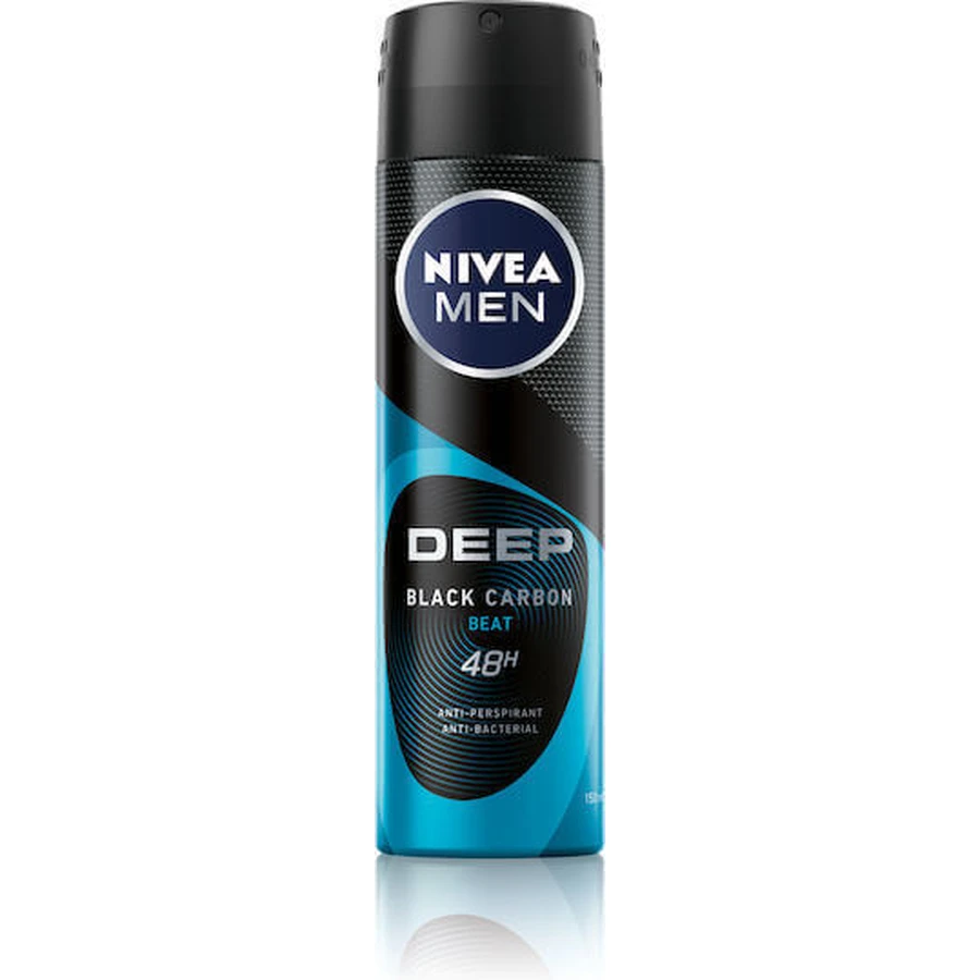 Nivea Men Deep Carbon Beat 48h Антиперспирант-дезодорант 48h Дезодорант-спрей 150 мл: цены и характеристики