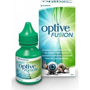Allergan Optive Fusion Hyaluronic Acid Eye Drops for Dry Eyes 10ml