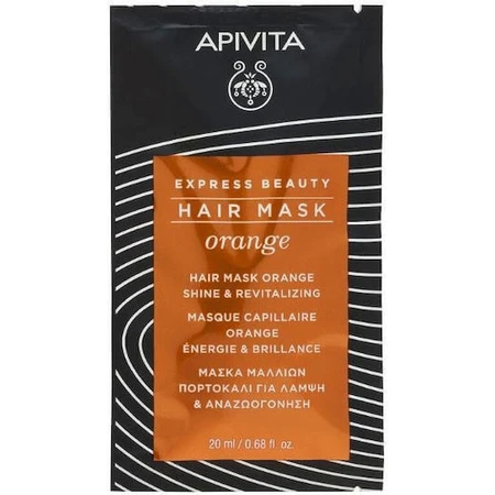 Apivita Express Beauty Апельсиновий блиск маска для волосся 20мл: ціни та характеристики