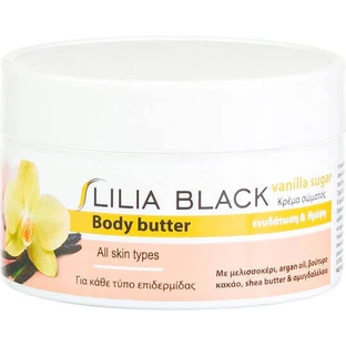 Lilia Black Vanilla Зволожуючий крем для тіла з цукровим маслом з ароматом ванілі для всіх типів шкіри 250 мл