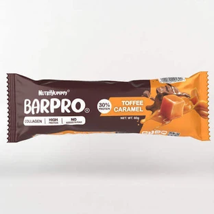 Батончик Nutriyummy Barpro з 30% білка зі смаком іриски та карамелі 60гр