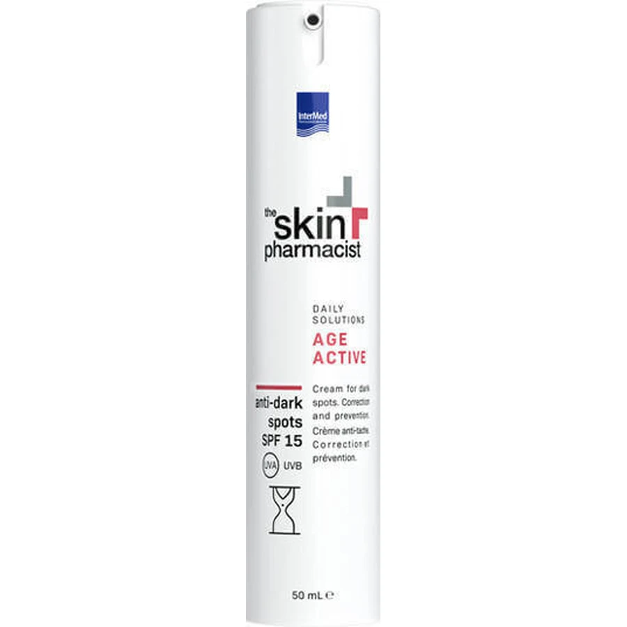 InterMed Skin Pharmacist Age Active Face Cream with SPF15 Против пигментных пятен с гиалуроновой кислотой и коллагеном 50 мл: цены и характеристики