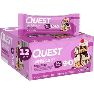 Батончики перевантаження Quest Nutrition з протеїном та смаком недільного недільного сніданку 20гр 12х61гр