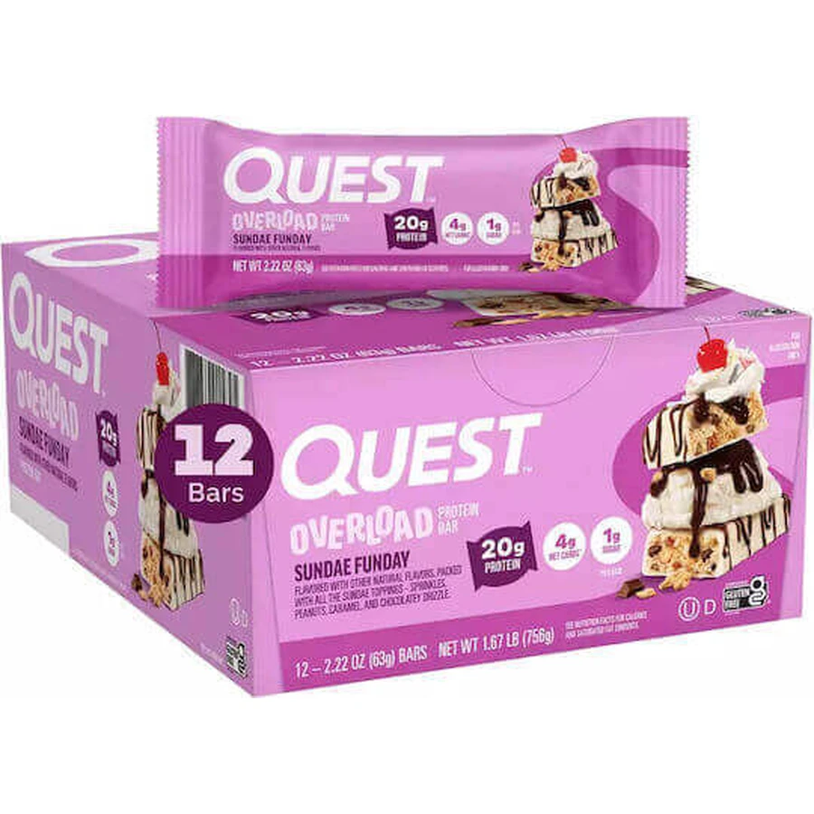 Батончики перевантаження Quest Nutrition з протеїном та смаком недільного недільного сніданку 20гр 12х61гр: ціни та характеристики