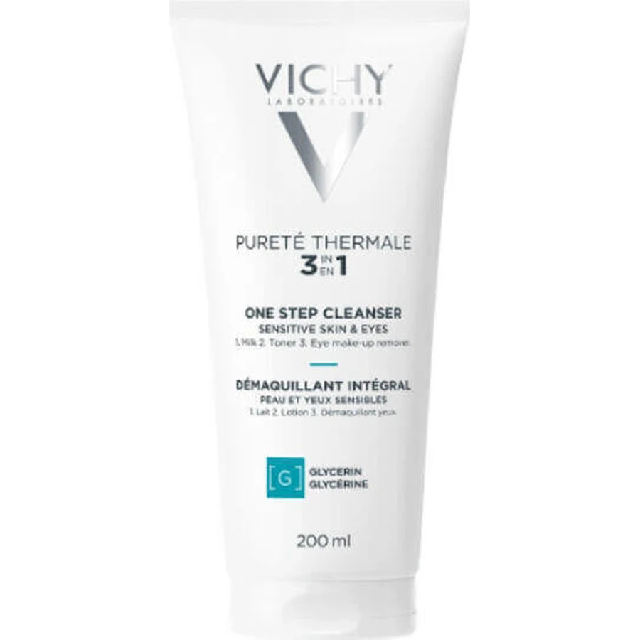 Vichy Purete Thermale 3 в 1 Емульсія для зняття макіяжу з обличчя та очей 200 мл: ціни та характеристики