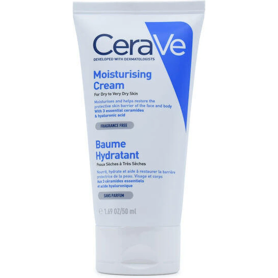CeraVe Увлажняющий крем Увлажняющий крем для тела с гиалуроновой кислотой для сухой/очень сухой и чувствительной кожи 50 мл: цены и характеристики