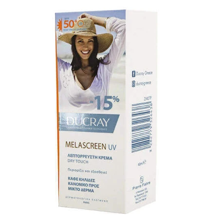 Ducray Melascreen Солнцезащитный крем для лица SPF50 50 мл: цены и характеристики