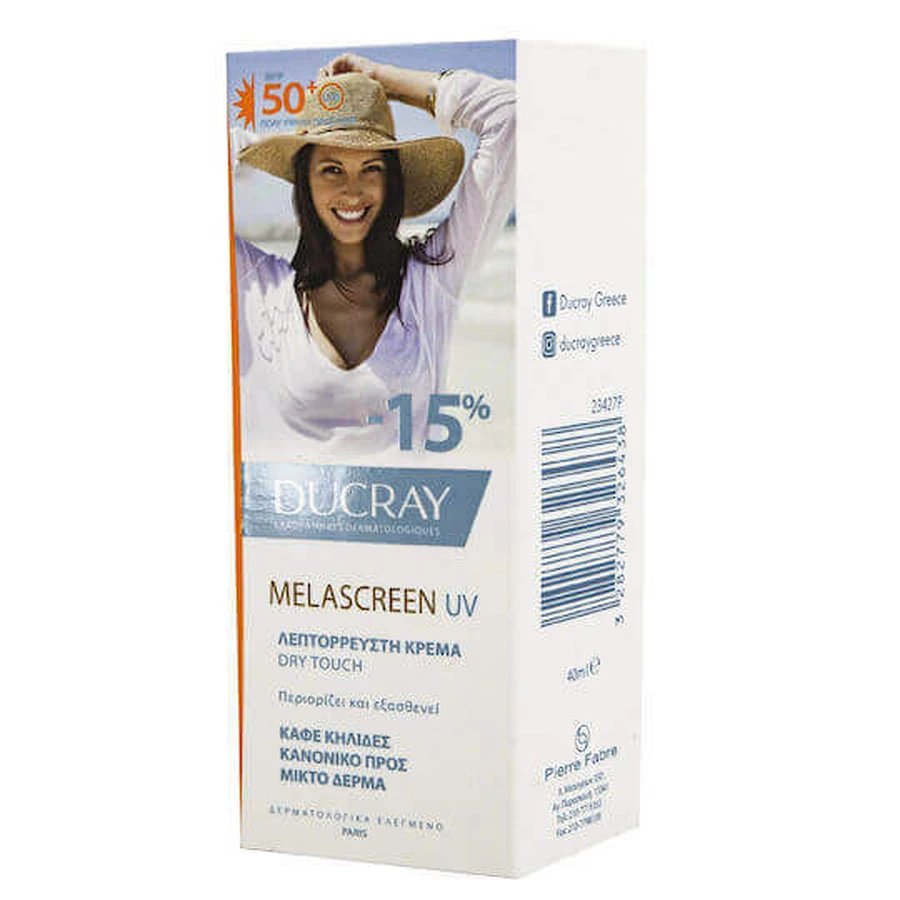 Ducray Melascreen Солнцезащитный крем для лица SPF50 50 мл: цены и характеристики