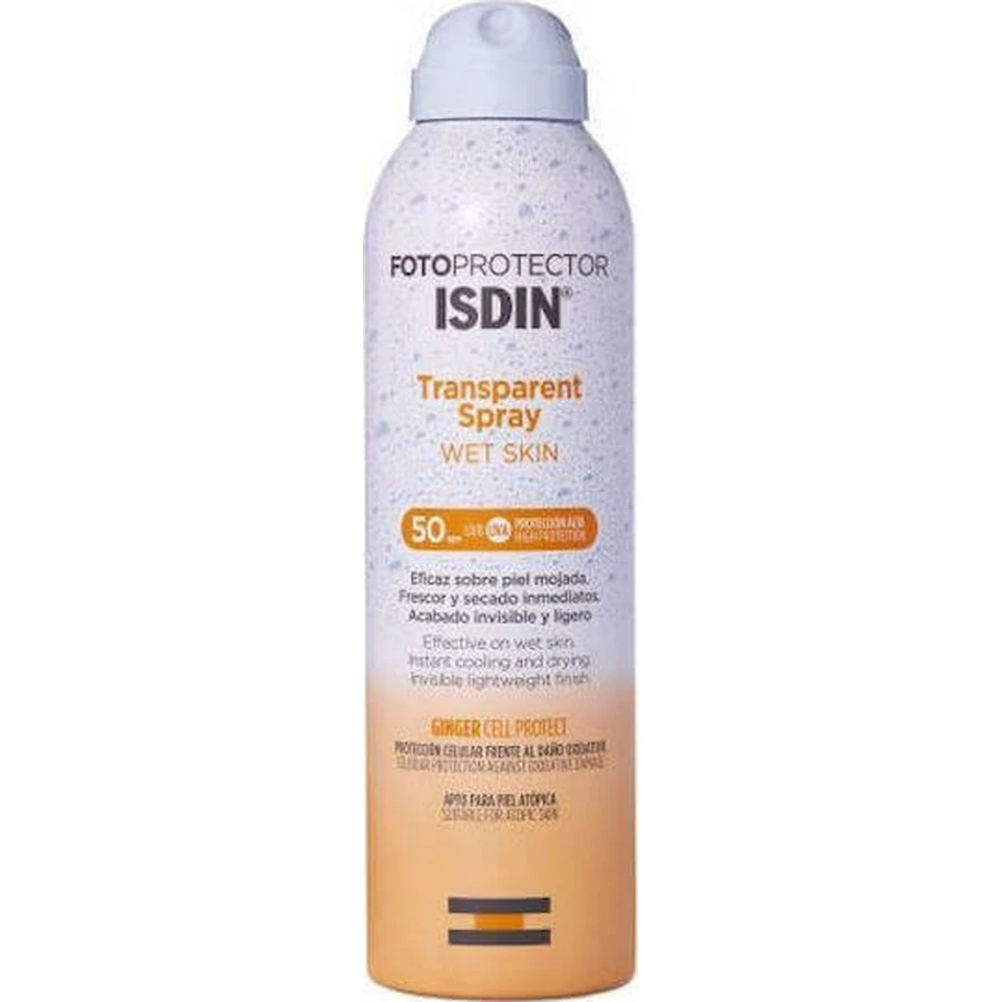 Isdin Photoprotector Transparent Wet Skin Mist Водостойкий солнцезащитный крем для тела SPF50 250 мл: цены и характеристики