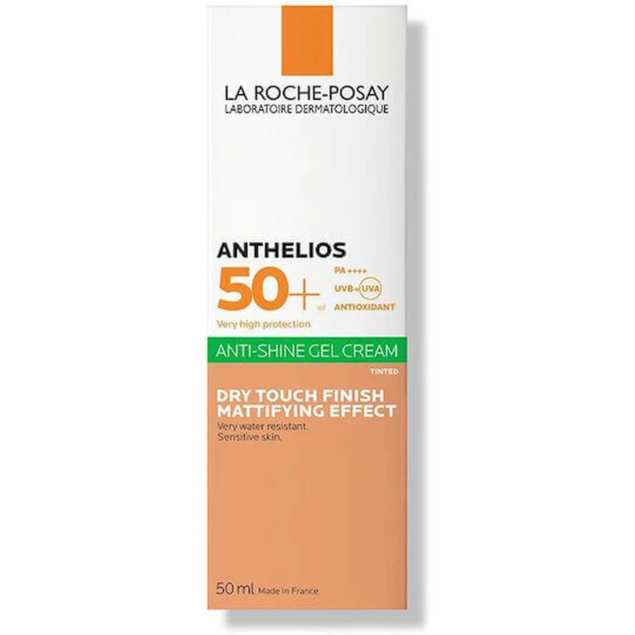 La Roche Posay Anthelios XL Dry Touch Анти-блиск водостійкий гель для обличчя з пігментом SPF50 50 мл: ціни та характеристики