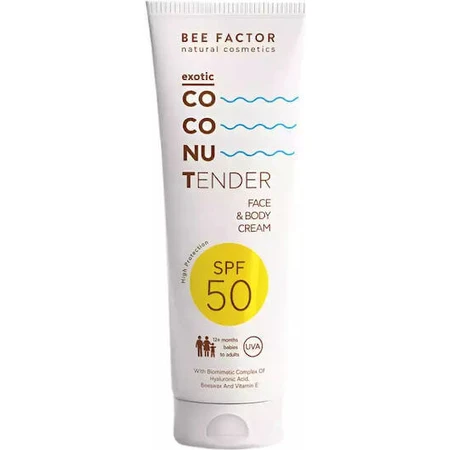 Bee Factor Экзотический кокос Нежный солнцезащитный крем для лица и тела SPF50: цены и характеристики
