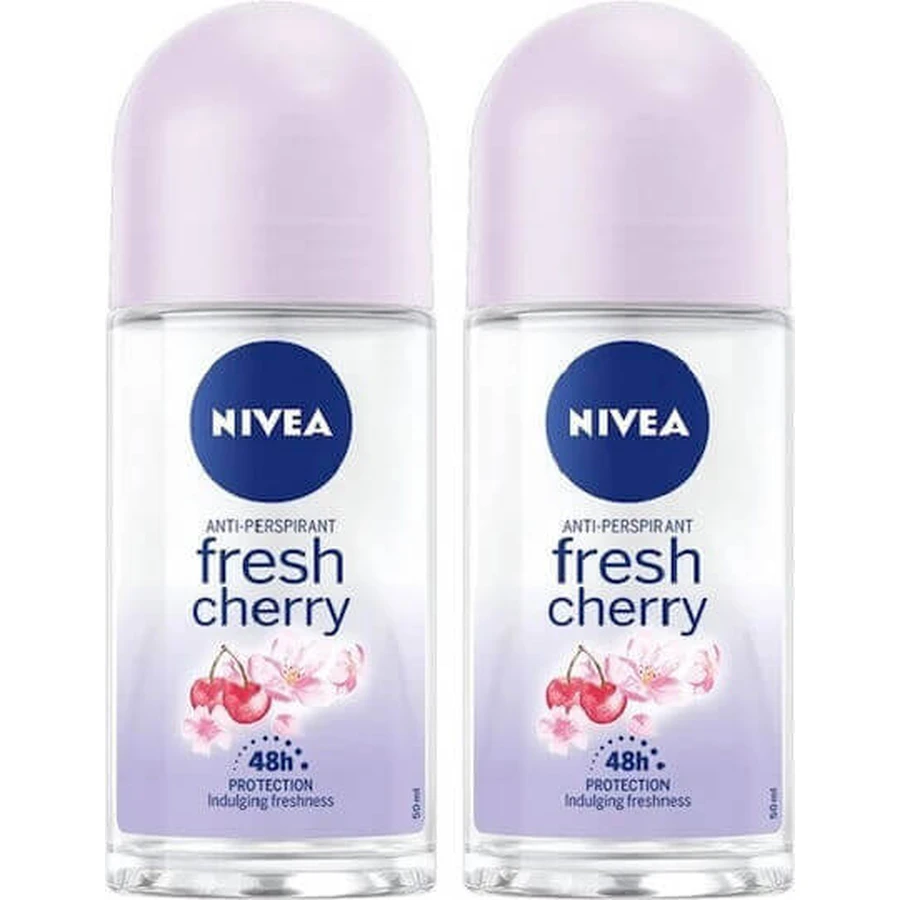 Nivea Fresh Cherry Дезодорант 48ч ролл-он 2х50мл: цены и характеристики