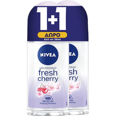 Nivea Fresh Cherry Дезодорант 48ч ролл-он 2х50мл: цены и характеристики