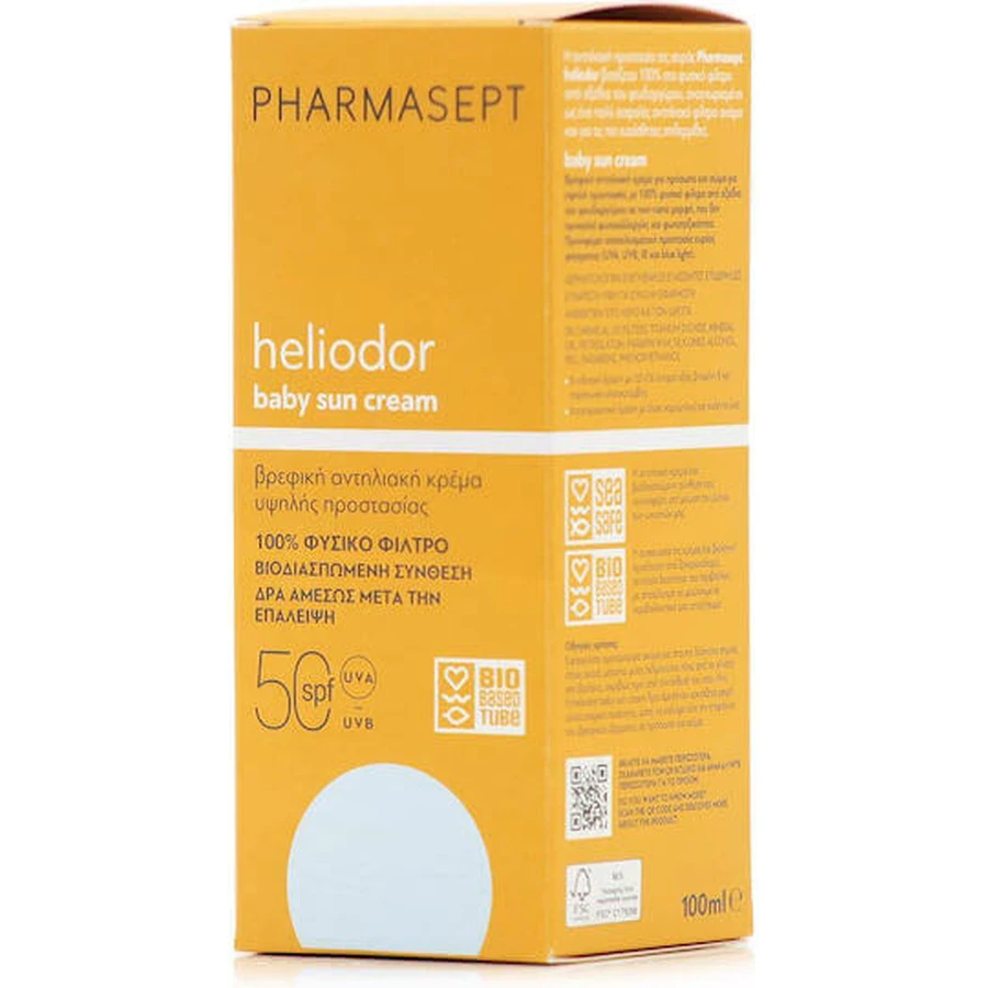 Pharmasept Heliodor Heliodor Waterproof Baby Sun Cream Face & Body Emulsion SPF50 100ml 100ml 518949: цены и характеристики