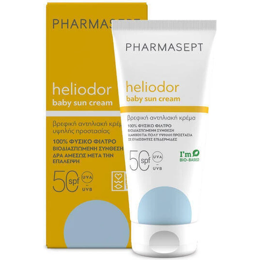 Pharmasept Heliodor Heliodor Waterproof Baby Sun Cream Face & Body Emulsion SPF50 100ml 100ml 518949: цены и характеристики