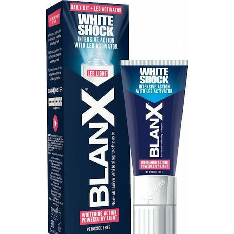 Blanx White Shock Protect зі світлодіодним відбілюванням зубна паста 50 мл: ціни та характеристики
